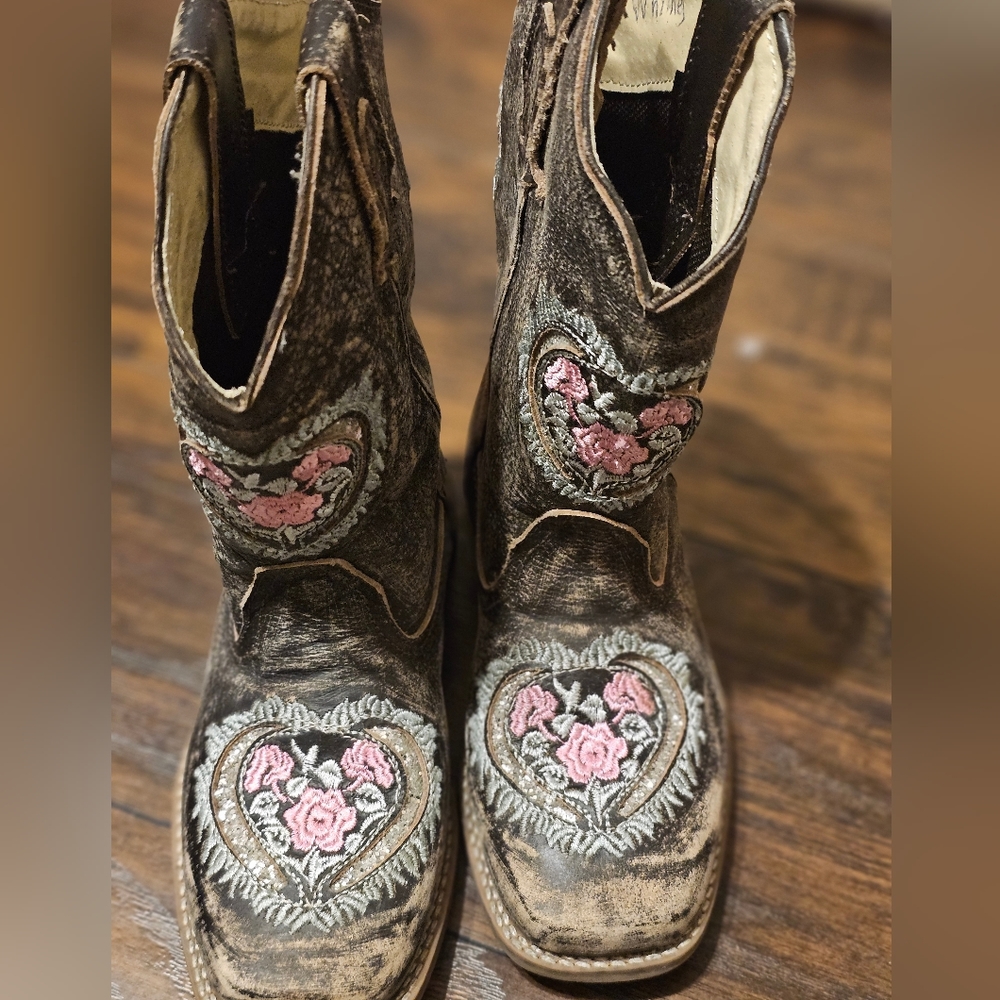 Roper Square Toe Hearts and Glitter Western Boot (Toddler/Little Kid)